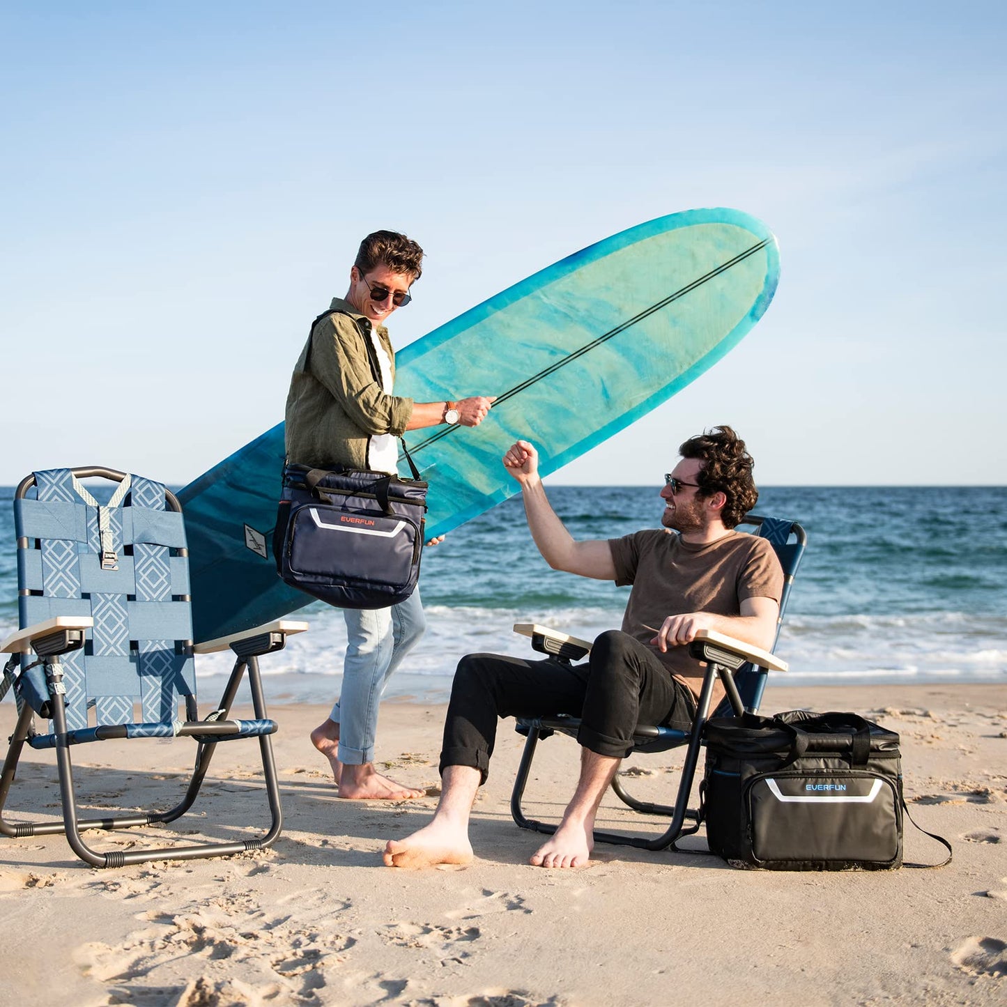 EVERFUN Soft Cooler，Portable Insulated Small Cooling Lunch Box for Men and Women, Leakproof Ice Chest Bag for Travel, Beach, Camping, Beverage, Boating, Fishing, Tailgating, Work and Picnic