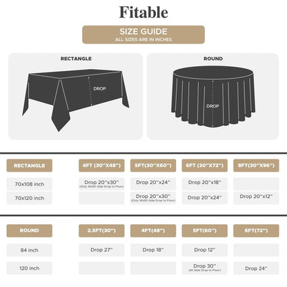 Fitable 8 Pack Table Cloth Rectangle Table: Stain and Wrinkle Resistant Tablecloth Rectangular, Washable Polyester Tablecloths for Wedding Party Dining Banquet Event Catering(Burgundy, 70x108 Inch)