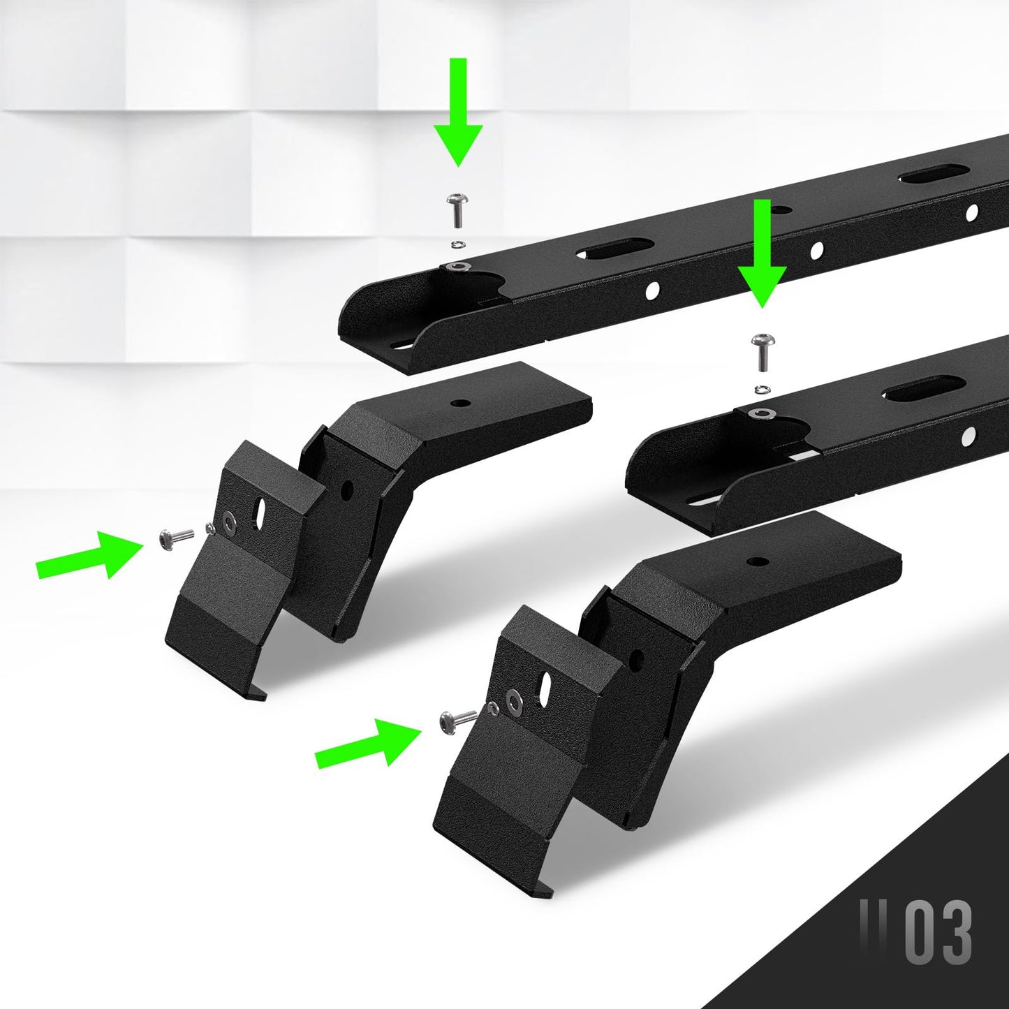 XOOKUN Steel Maximum Load 300 lbs Roof Rack Bars Kayak Cargo Carriers Crossbar roof Rack Compatible with Jeep Wrangler JK JL Gladiator JT 2007-2024 (4 Door Hard Top)