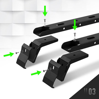 XOOKUN Steel Maximum Load 300 lbs Roof Rack Bars Kayak Cargo Carriers Crossbar roof Rack Compatible with Jeep Wrangler JK JL Gladiator JT 2007-2024 (4 Door Hard Top)