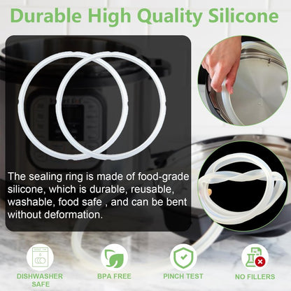 11 PCS Instant Pot Accessories for Duo 5, 6 Quart Qt IP-DUO50 IP-DUO60, InstantPot Replacement Parts Include 2 Sealing Ring, Steam Release Valve, Anti-Block Shield, Float Valve and Gasket