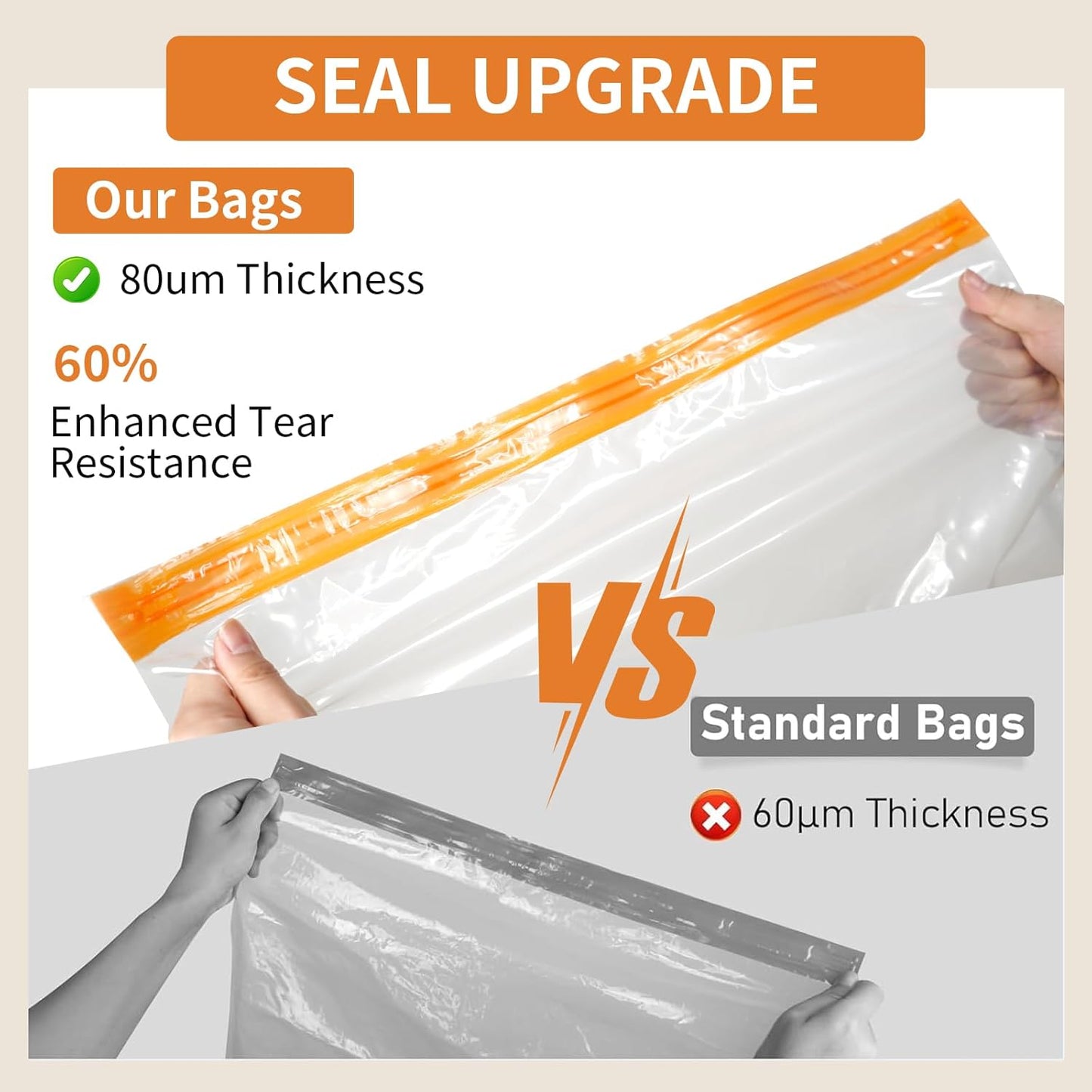 Skiennix Vacuum Storage Bags - 10 Pack with Wireless Rechargeable Pump | Space Saver for Travel & Luggage
