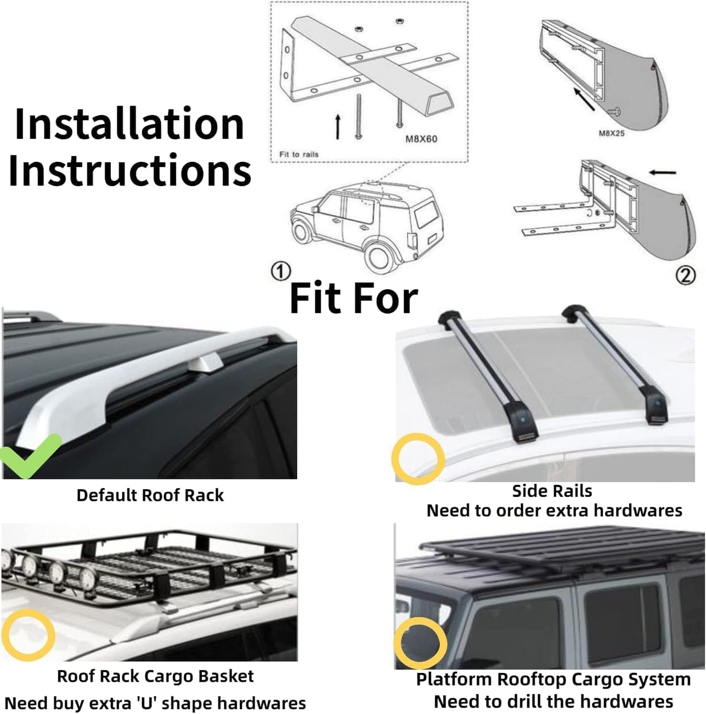 DANCHEL OUTDOOR Car Side Shower Awning with Roof, 3.3x3.3ft Portable Roof Rack Vehicle Shower Privacy Tent Shelter Enclosure Overland Camping Changing Room Bathroom w/LED Light, Gray
