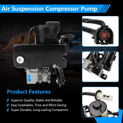 Air Suspension Compressor Pump Compatible with Ford Expedition Lincoln Navigator 2007-2018 with Bracket OEM Number Replacement 949-202 7L1Z5319AE 7L1Z5319A