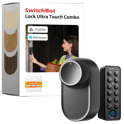 Smart Lock Ultra with Keypad,Fingerprint Door Lock, App Remote Control, Built-in WiFi Keypad Deadbolt, Auto Unlock, Waterproof&Easy Install, Supports Alexa and Google