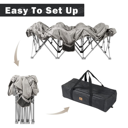 Naturehike CosyWild 2 Person Camping Cot Frame Only, Air Mattress Not Included, Folding Full Size Camping Bed Frame with Side Pocket and Carry Bag