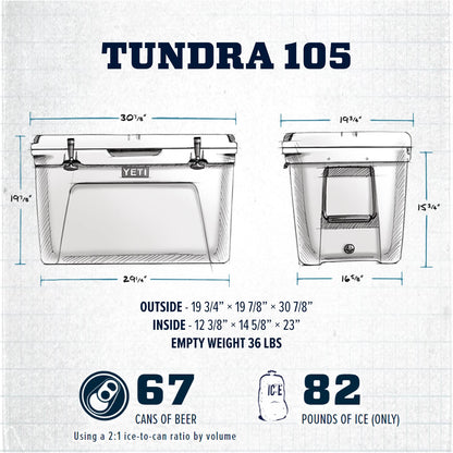 YETI Tundra 105 Cooler, White
