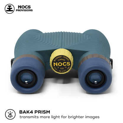 Nocs Provisions Standard Issue 10x25 Waterproof Binoculars, 10X Magnification, Bak4 Prism, Wide View Multi-Coated Lenses for Bird Watching, Hiking & Backpacking - Pacific Blue II