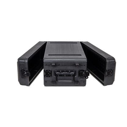 Crossrock 3U Rack Case 11" | Wireless Mic & IEM System Case, Adjustable Rails 6.3"–10.2", Watertight PE (CRA9803U-280S)