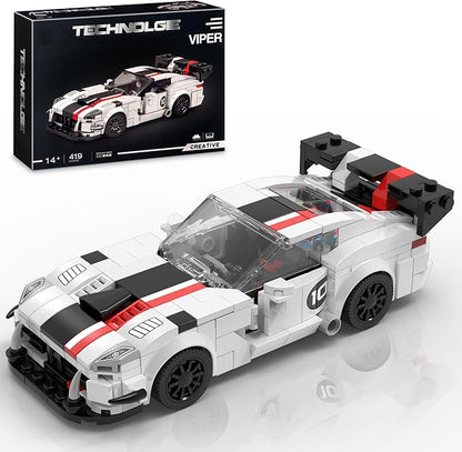 HIGH GODO Racing Cars Building Block Sets Super Car Building Kit Cool DIY Bricks Collectible Model Toy Car for Adults Teens 419 Pieces