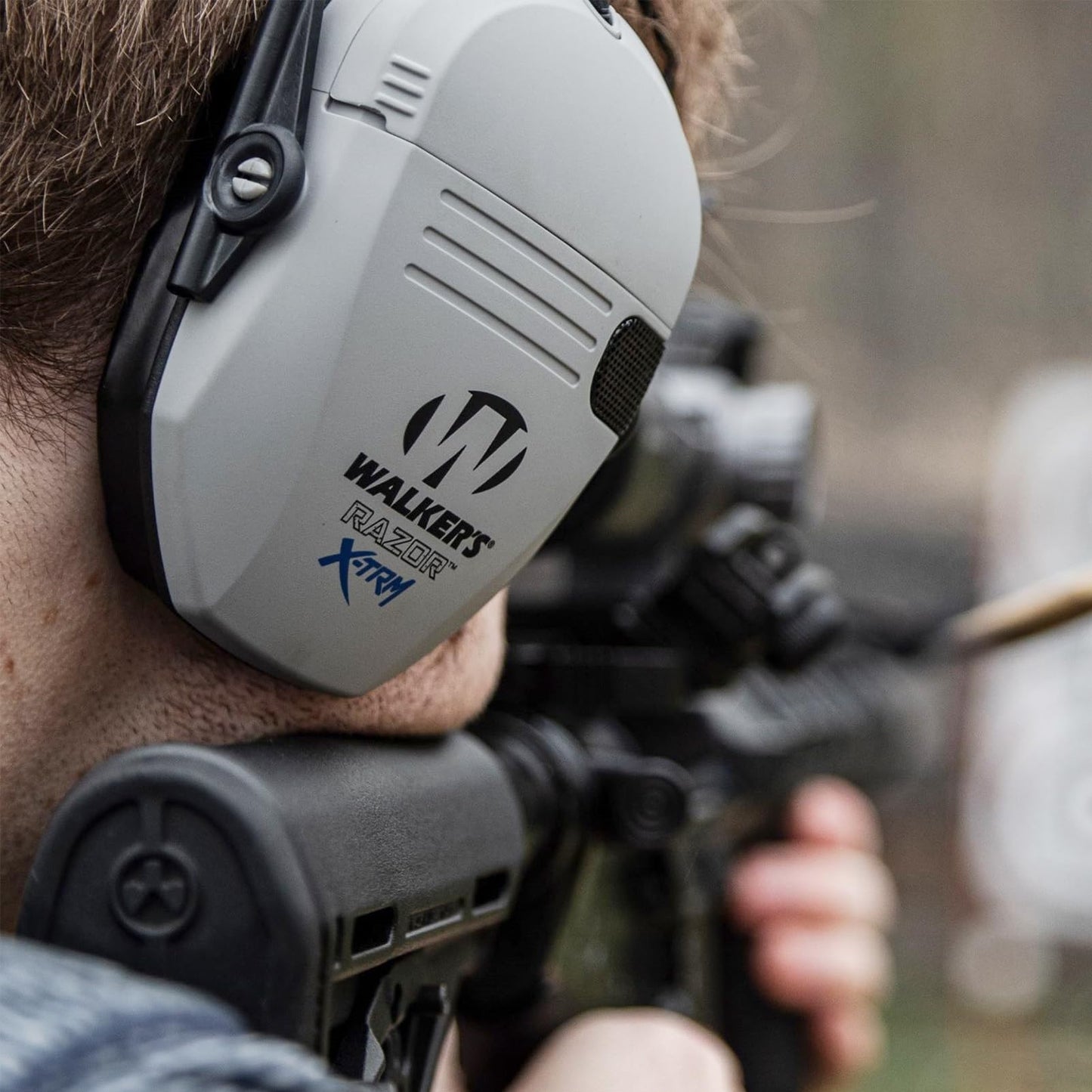 WALKER'S Razor Digital X-TRM Bluetooth Sound-Enhancing Hunting Shooting Ear Protection Electronic Earmuffs with Gel Earpads & Mesh Headband, 2 AAA Batteries Included