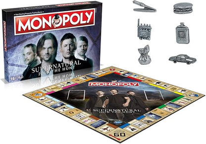 Winning Moves Supernatural Monopoly Board Game Join The Winchester Brothers Sam and Dean Advance to Vampire and Werewolf and Trade Your Way to Success for Ages 16 and up