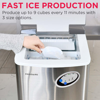 Frigidaire EFIC115 Extra Large Ice Maker, Stainless Steel, 48 lbs per Day