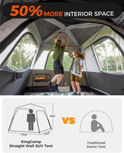 KingCamp SUV Tent, Instant 6-8 Person Waterproof & Windproof Tailgate Car Camping Tent with Movie Screen for Family Camping & Outdoor Adventures