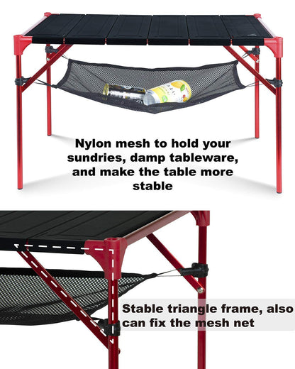 iClimb 3 Extendable Folding Table S and 2 Pack Connecting Plates and 2 Lantern Hanger Bundle, Ultralight Compact for Many People Camping Backpacking Beach Concert BBQ Party