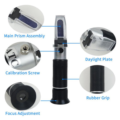 NANBEI 0-80% Brix Meter Refractometer,brix Meter,Refractometer Sugar, Refractometer,brix Refractometer for Measuring Sugar Content in Fruit,Maple Syrup and Other Sugary Drink