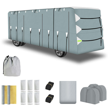 MuRealy Upgraded 37-40 ft RV Covers, Extra-Thick Camper Cover, 2025 New Travel Trailer RV Cover, Tearproof Waterproof Windproof Anti-UV