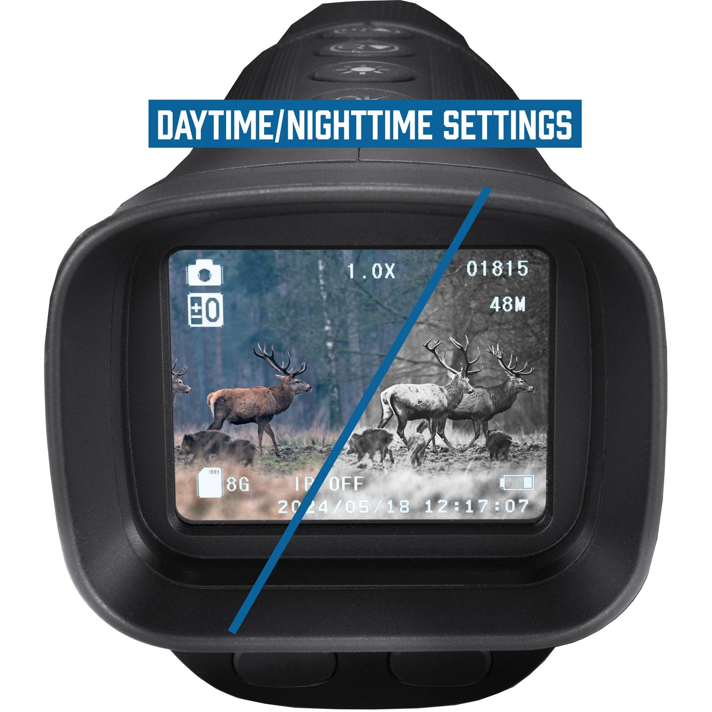 Barska NV-1 Digital Night Vision Monocular Compact Infrared Scope for Day & Night Use HD Photo/Video, Rechargeable Battery, USB/Micro SD Compatible