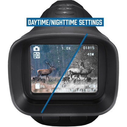 Barska NV-1 Digital Night Vision Monocular Compact Infrared Scope for Day & Night Use HD Photo/Video, Rechargeable Battery, USB/Micro SD Compatible