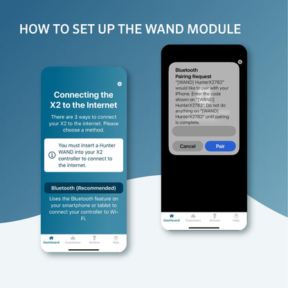 Hunter Wand Smart WiFi Module for X2 Sprinkler Controller, Hydrawise App, Remote Scheduling, 2.4GHz WiFi Only, Supports Bluetooth, Wi-Fi Direct & WPS Setup