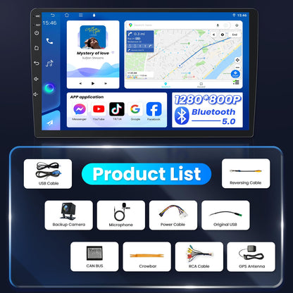 [4G+64G] Car Radio Stereo for Jeep Patriot Compass 2010-2016: Upgrade 10" HD Touchscreen Android Stereo, Wireless CarPlay Android Auto 5GWiFi GPS Navigation Bluetooth FM 1080P Backup Camera
