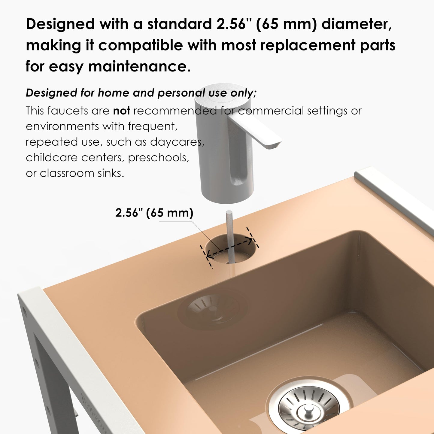 Splishkin Bathroom Vanity Sink, Portable Sink – Wash Station with Electronic Faucet, Adjustable Height, Dual Water Tanks – Ideal for Home, Camping, Art & Pottery Studios (Large Tank)