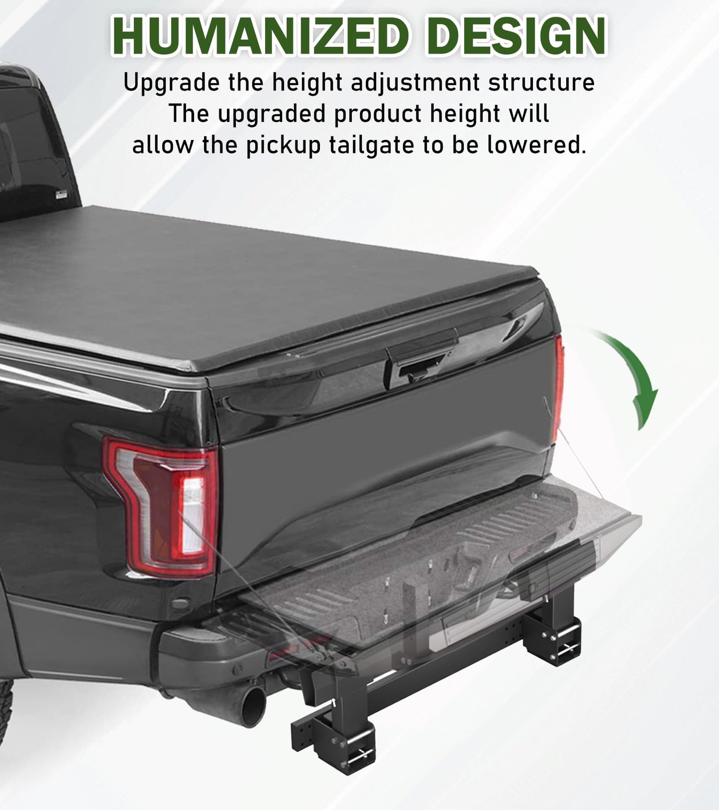 ELITEWILL Dual Trash Can Hauler Hitch Allowing Backing-up High-Loading Garbage Can Towing Hitch Carrier Fit for Pickup Trucks with 2" Hitch Receiver