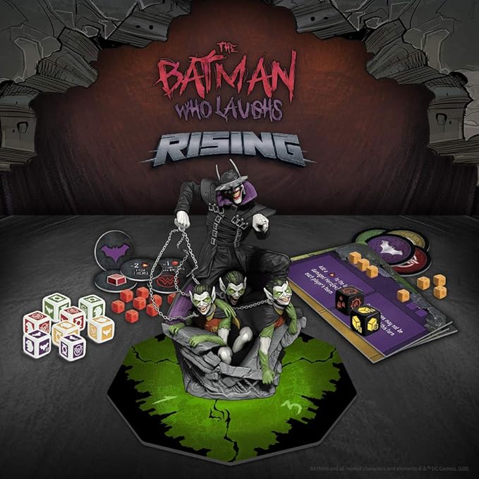 The Batman Who Laughs Rising | Cooperative Board Game | Featuring DC Comics Heroes and Villains - Wonder Woman Green Lantern Hawkgirl Batman Harley Quinn The Flash Cyborg | Licensed Batman Game