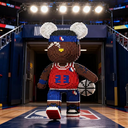 Teddy Basketball Bear Micro Building Blocks Set(16.9inches) Bear Building Blocks Gift for Adult 2026