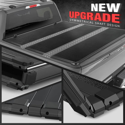 DNA MOTORING New Upgrade Truck Bed Top Hard Solid Tri-Fold Tonneau Cover Compatible with 99-06 Silverado Sierra 1500-3500 & HD / 2007 Silverado Sierra 1500-3500 & HD Classic 6-1/2' Beds, TTC-HARD-033