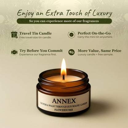 Annex Sea Breeze and Cypress Balls Luxury Scented Candle - 8oz Handmade Blue Ceramic Jar Candle, 50hr Clean Burn, 100% Non Toxic Soy Wax, Aesthetic Home Decor Gift for Men and Women - Sandalwood & Oud