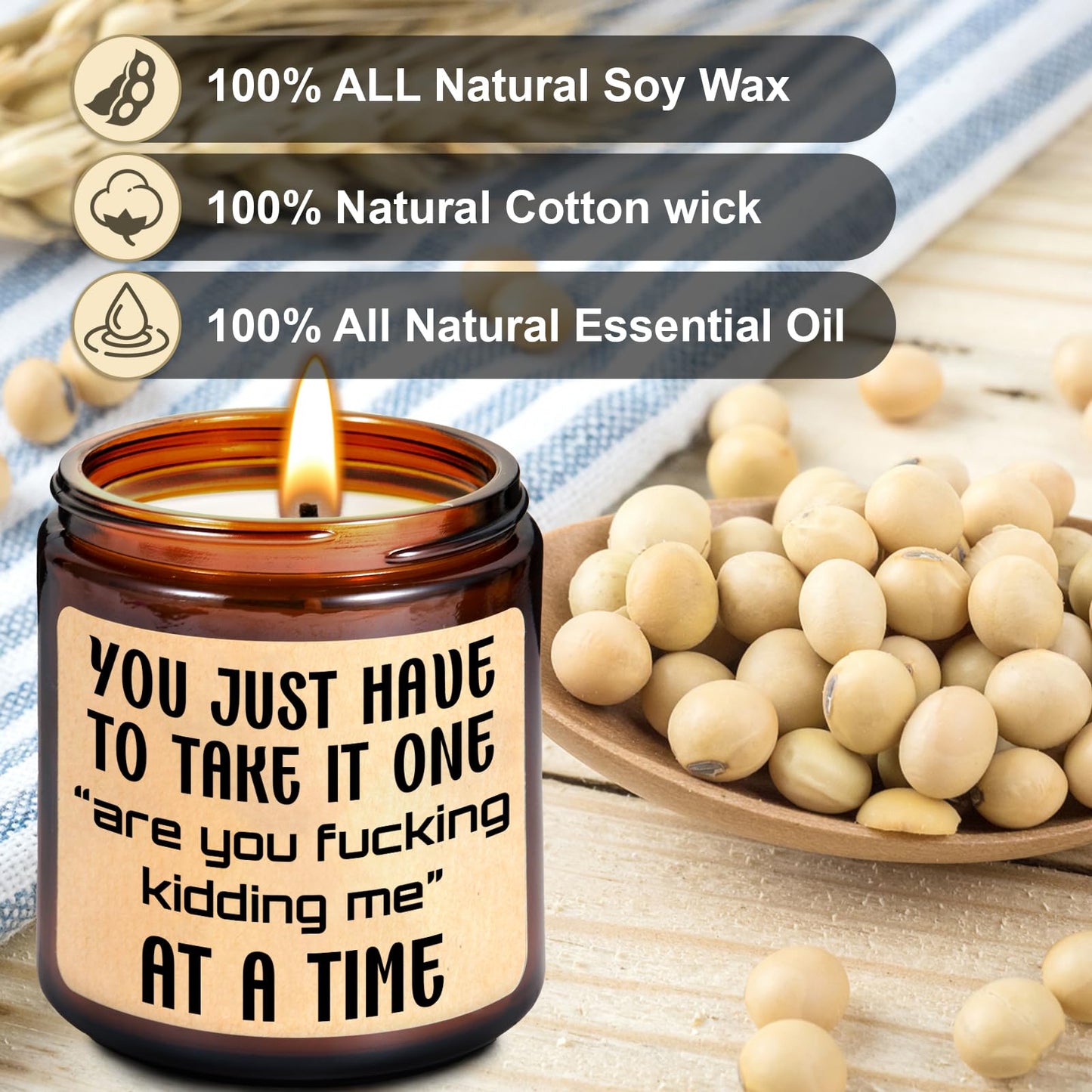 JOLIMENT Scented Candle - Gifts for Women, Men, Coworker, Friend, Boss - BFF Birthday Present, Friendship Presents for Her - Funny Gift Birthday Gift for Him - Office, Relaxing Gifts for Women