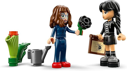LEGO Wednesday Black Dahlia Flower Building Toy - Pretend Play Set for Girls &amp Boys Ages 9+ - with Wednesday Addams &amp Professor Minidolls - Building Blocks for Kids - Gift Idea for Birthdays