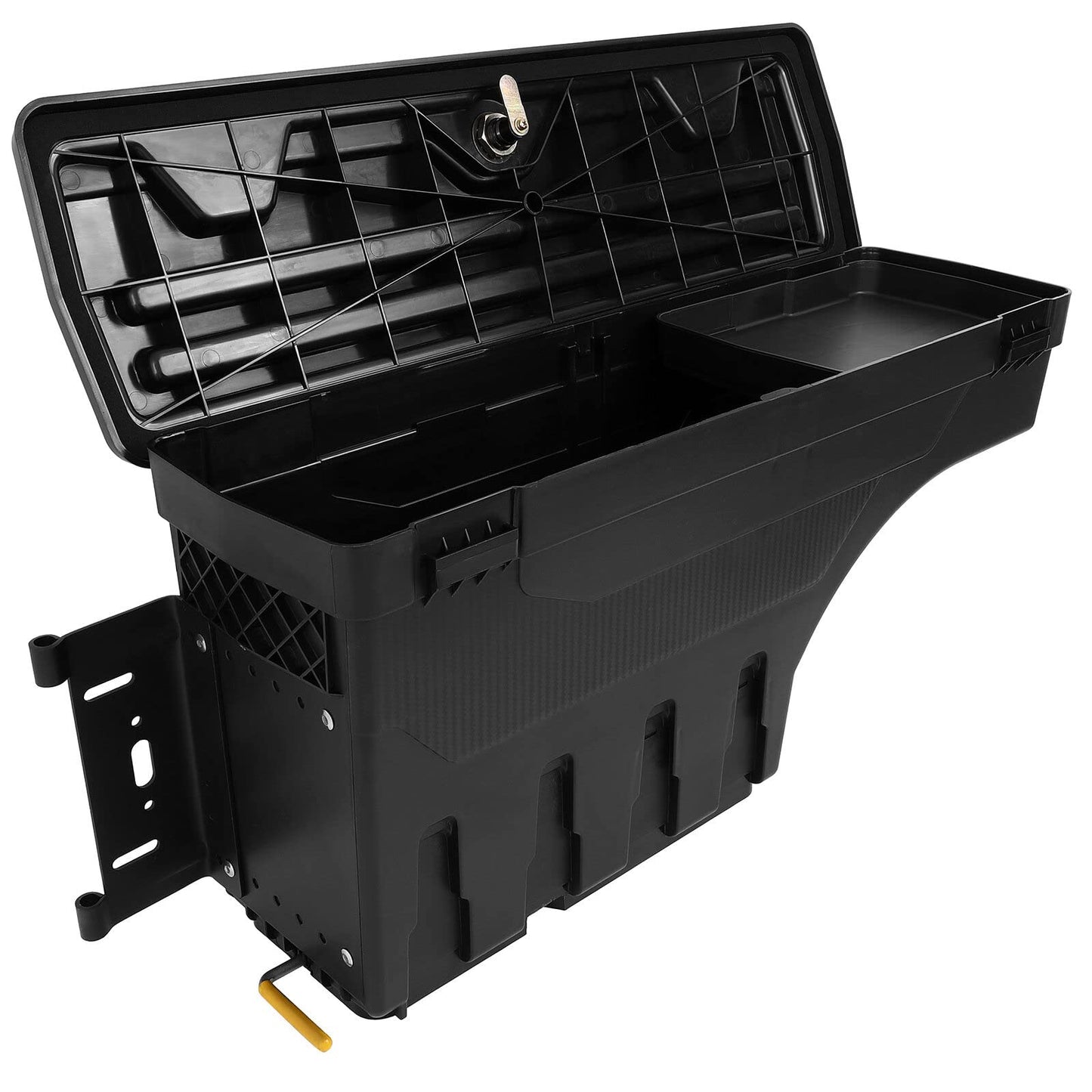 SCITOO Truck Bed Tool Box for Dodge Ram 1500 2019-2021 Left Driver Side,Multi-Compartment Dividers Organized Storage,Heavy Duty & No-Drill Installation