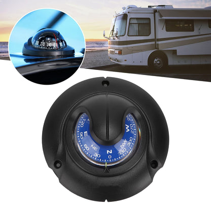 Wene Boat Compass Dash Mount Flush, Boating Compass Dashboard Suction with LED Light, Navigation Marine Compass Boats Surface Mount Electronic LED Light Marine Digital Compass for Car Boat Truck
