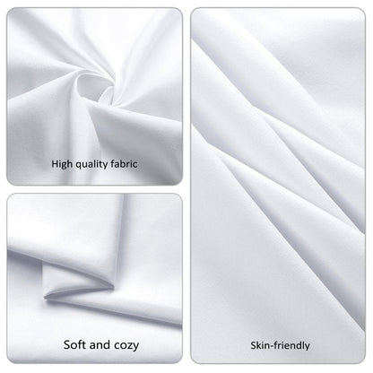 pepmily 8 Pack White Table Cloth 60x102 Inch Rectangle Tablecloths for 6 Foot Rectangle Tables, Wrinkle Resistant Washable Polyester Fabric Rectangular Table Cover for Dining Banquet Wedding Party
