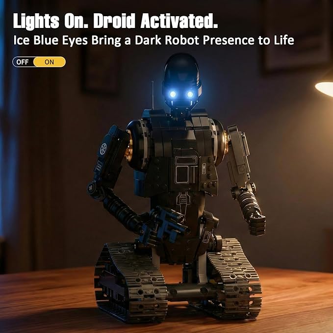 Robot Building Kit with Remote Control Programmable RC Robot Toy with LED Eyes Light Kit STEM Robotics Kit for Teens &amp Adults Compatible with Lego Set 588 PCS
