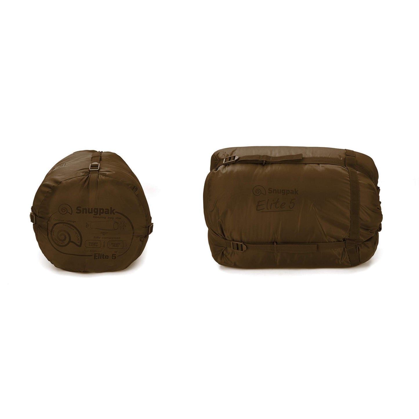 Snugpak Softie Elite 5 WGTE Sleeping Bag – Expandable Side Baffle, –15 °C Comfort, Left or Right Zip, Coyote