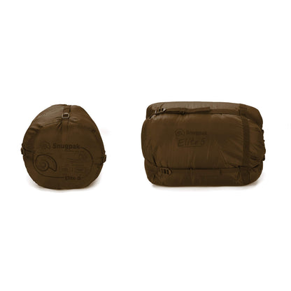 Snugpak Softie Elite 5 WGTE Sleeping Bag – Expandable Side Baffle, –15 °C Comfort, Left or Right Zip, Coyote
