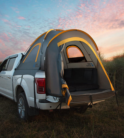 JOYTUTUS Truck Bed Tent, Portable Pickup Truck Tent 6.5ft Fiberglass Pole, Waterproof PU2000mm Fabric for 2 Person, Easy Set-up, Orange