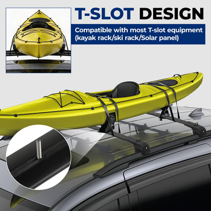 Roof Rack Cross Bars Compatible with Subaru Forester Wilderness 2022-2026, 300 LBS Anti-Theft Lockable Roof Rack Cross Bars with Folding Hooks, Aluminum Cargo Racks for Kayak, Luggage, Bike, Snowboard
