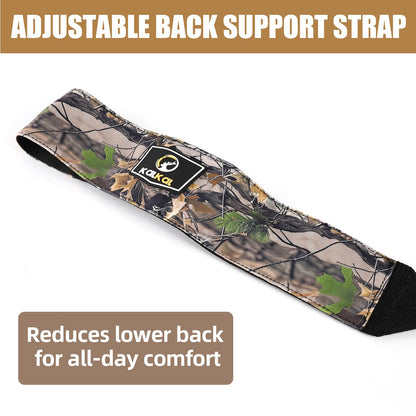 Kalkal Saddle Hunting Kit, Lightweight Camo Hunting Saddle, Tree Climbing Saddle with Removable Padded Seat, Includes Bridge and Safety Rope Tree Stand Accessories
