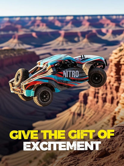 1/8 Scale Brushless RC Cars for AdultsMax 40mph Electric Off-Road Monster TruckWaterproof High Speed RC Car 4WD Remote Control Car with 3S Lipo 30+ Min Play All Terrain