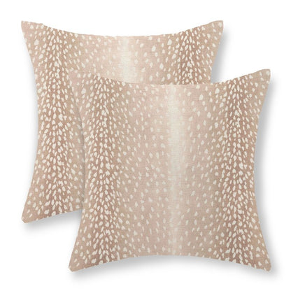 JEFERSO Antelope Pillow Covers 20x20 Set of 2 Beige Animal Skin Print Throw Pillow Covers Modern Antelope Decorative Pillow Cases Outdoor Farmhouse Linen Decor Cushion Case for Couch Sofa Room