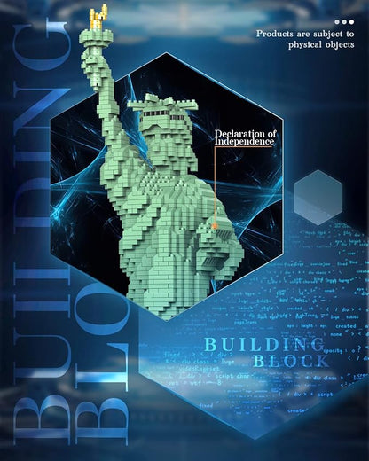dOvOb Statue of Liberty Micro Mini Blocks Building Set (2510PCS) - Architectural Model Toys