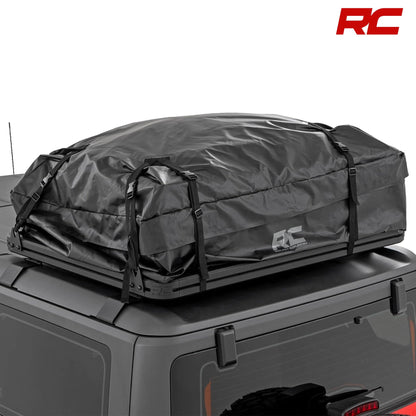 Rough Country Half Roof Rack for Ford Bronco 4-Door (2021–2026) - Aluminum Cargo Carrier with T-Slot Crossbars, 600 lb Load, Overland Roof Storage