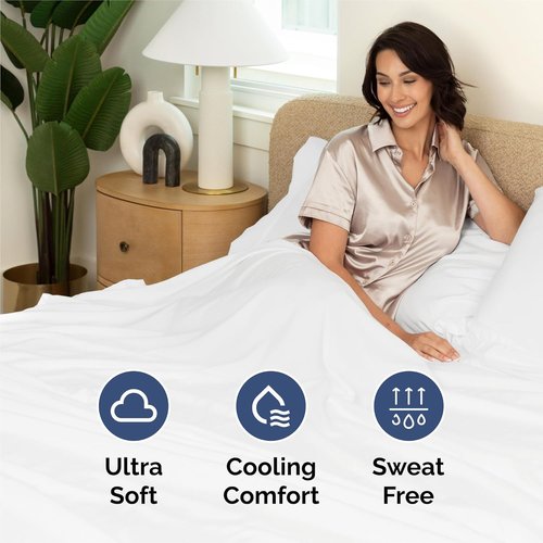 CGK Unlimited Toddler Sheet Set - Cooling & Breathable 6-Piece Luxury Bedding - Soft, Wrinkle-Free White with Deep Pockets