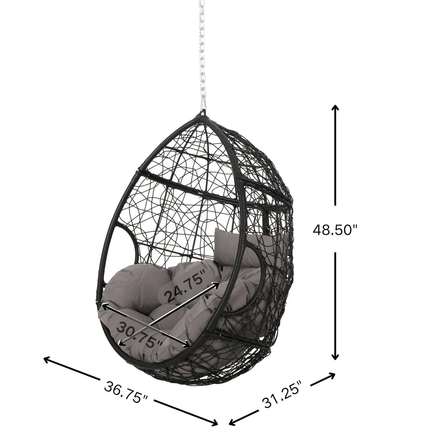Christopher Knight Home Hammock/Swing, Black + Gray