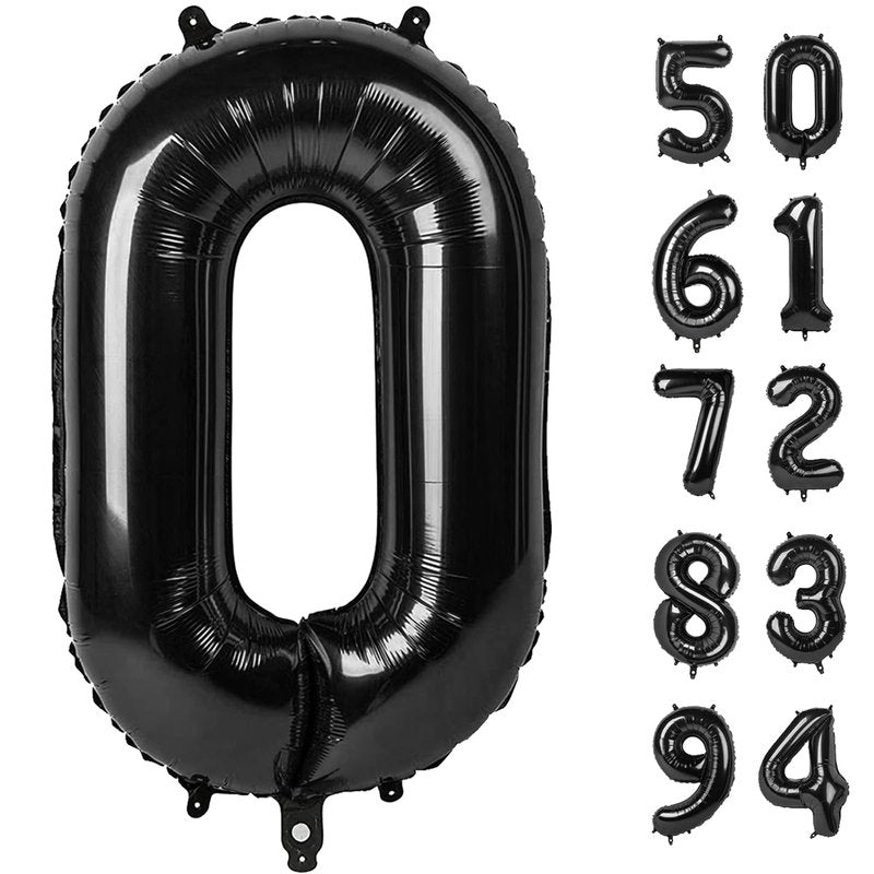 Black Number 23 Balloon 40 inch, 23 Number Balloons, 23rd Black Birthday Decorations for Women Men, 23 Year Old Black Party Supplies