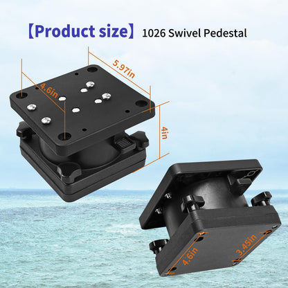 XQK 2 PCS 1026 Swivel Pedestal Mount for Models Black Small